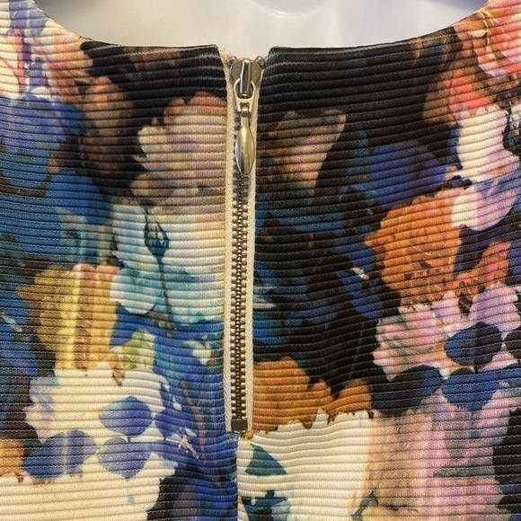 Robert Rodiguez Floral Abstract Sleeveless Spring V Neck Short Top - Picture 7 of 12